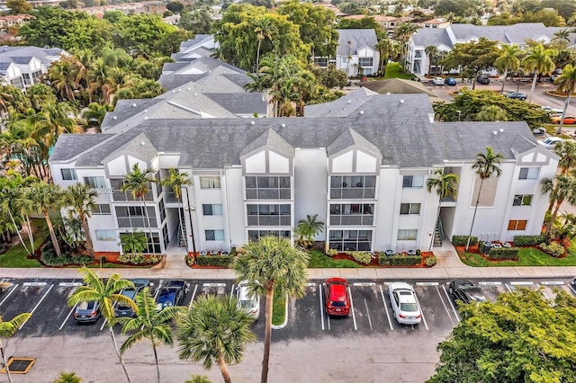 drone / aerial view with a residential view