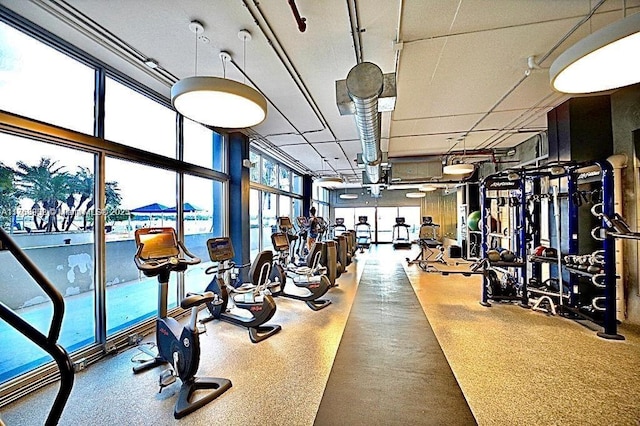 view of exercise room