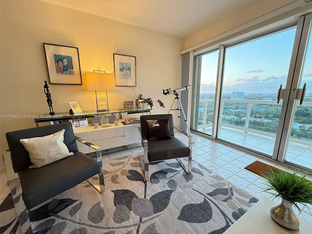 2451 Brickell Ave Unit 20N, Miami, FL 33129 - office area with light tile patterned floors