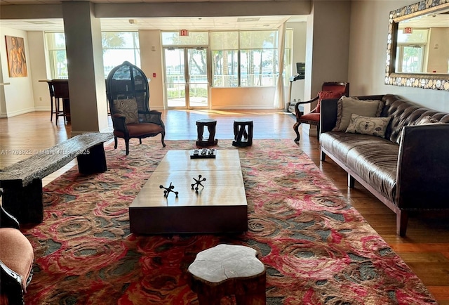 2451 Brickell Ave Unit 20N, Miami, FL 33129 - living room featuring wood finished floors and baseboards