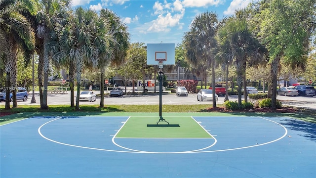 view of basketball court with community basketball court