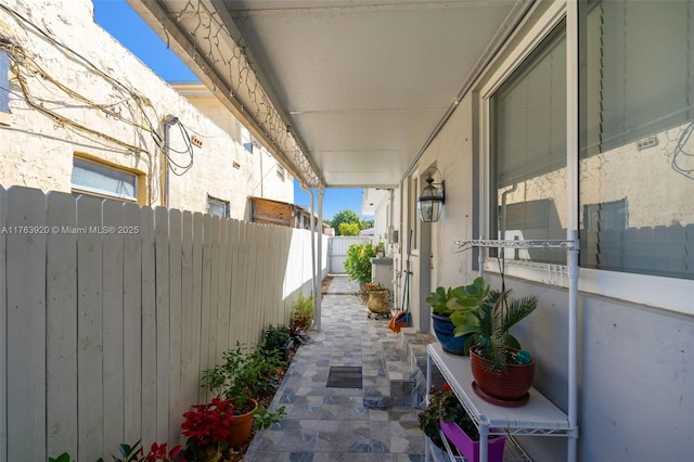 view of patio with fence