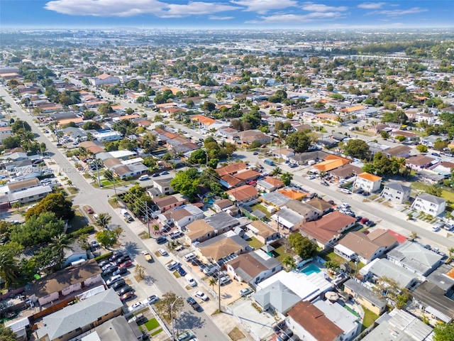 bird's eye view with a residential view