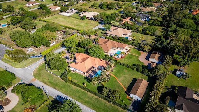 bird's eye view with a residential view