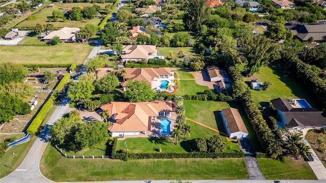 drone / aerial view with a residential view