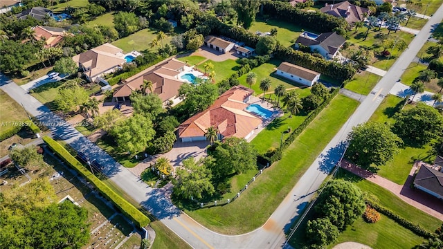 aerial view featuring a residential view