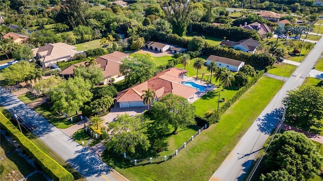 bird's eye view featuring a residential view