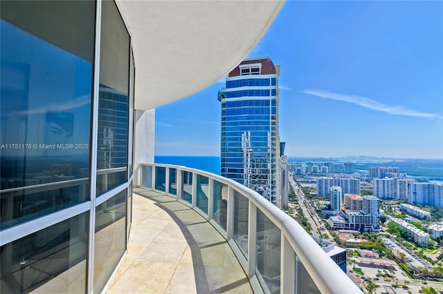balcony with a view of city