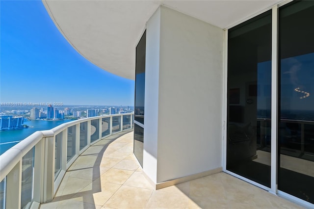 balcony with a city view