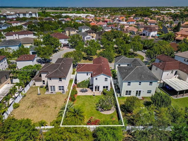 aerial view featuring a residential view