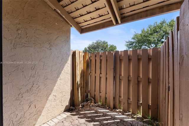 exterior space with fence