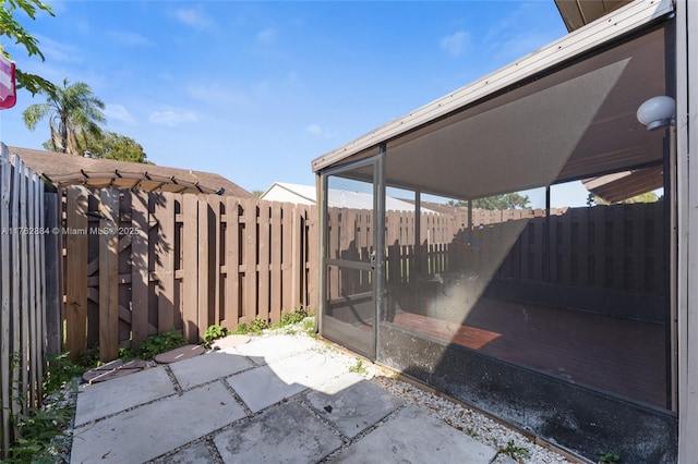 view of patio / terrace with a fenced backyard