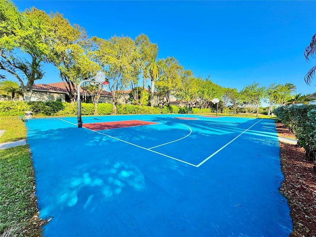 view of sport court featuring community basketball court