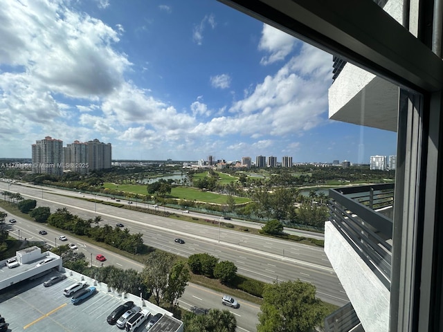 exterior space featuring a view of city