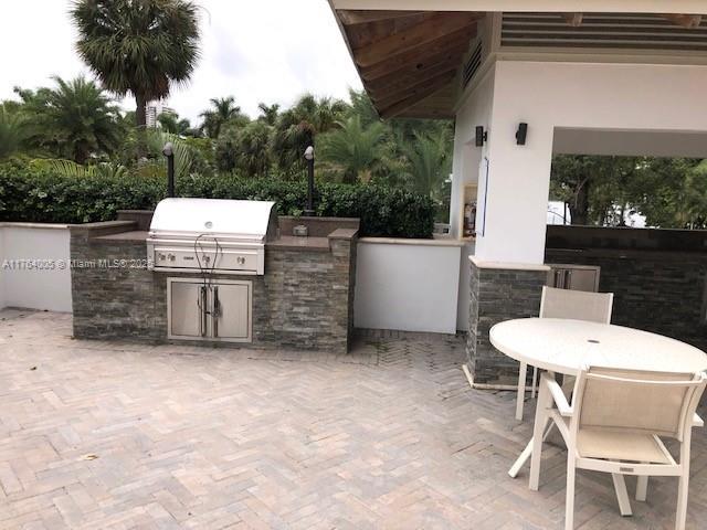 view of patio / terrace with area for grilling and outdoor dining space