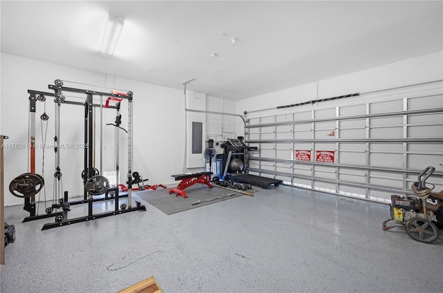 29081 SW 168th Ct, Homestead, FL 33030 - workout area with a garage and electric panel