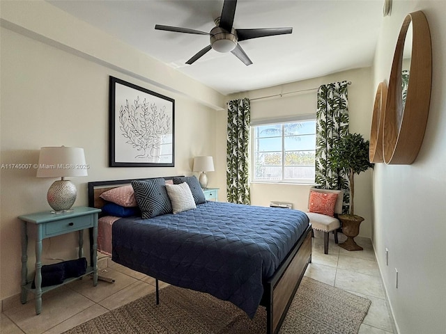 bedroom with ceiling fan