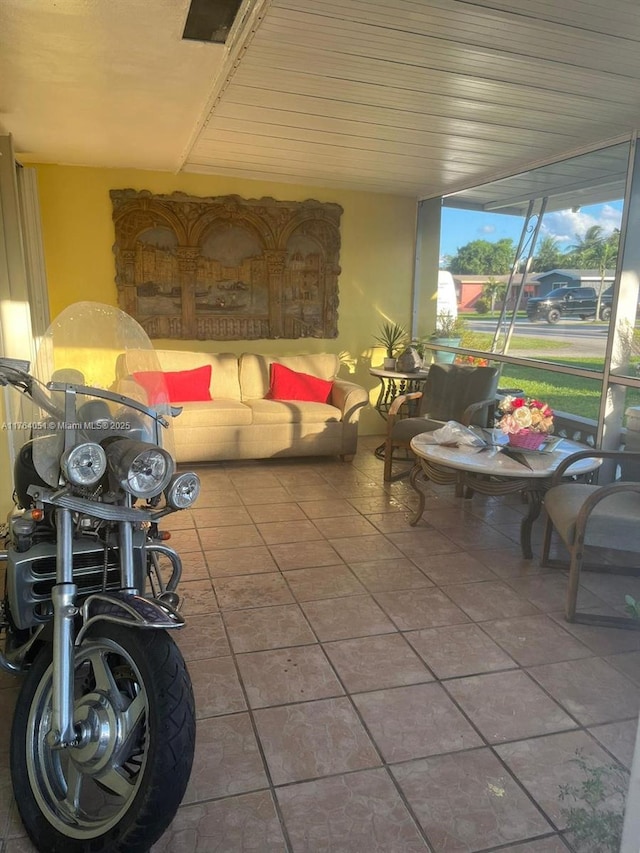 view of sunroom