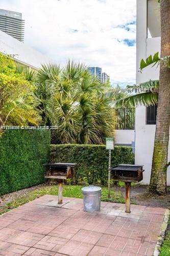 view of patio with fence