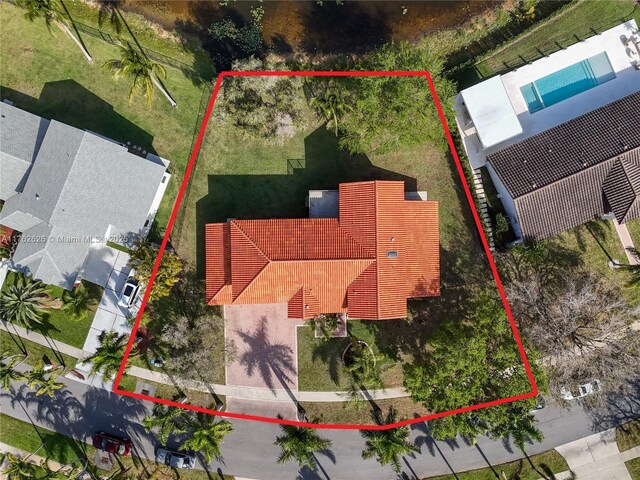 221 NW 201st Ave, Pembroke Pines, FL 33029 - aerial overview of property's location featuring property boundaries highlighted