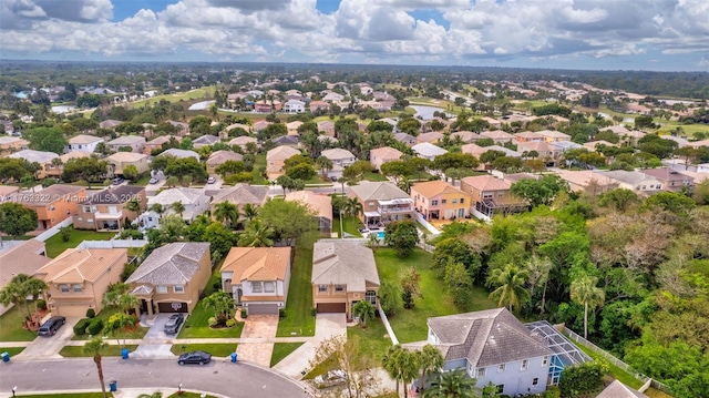 bird's eye view with a residential view