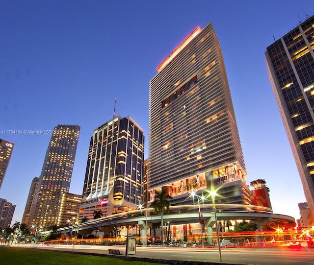 view of building exterior with a view of city