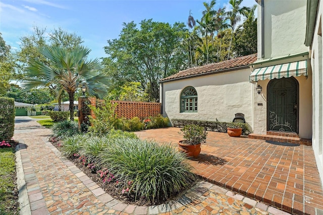 view of patio with fence