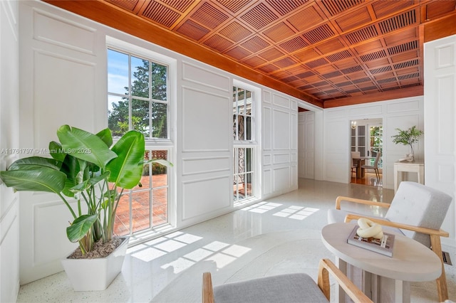 interior space with an ornate ceiling