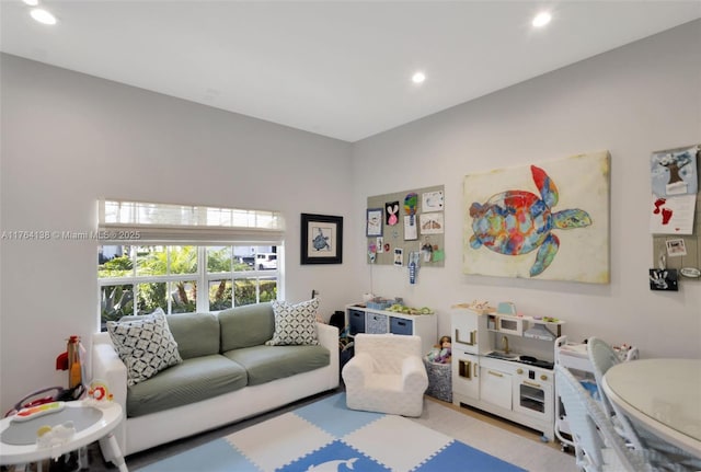 playroom featuring recessed lighting