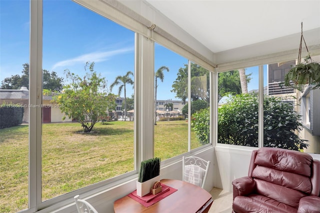 view of sunroom