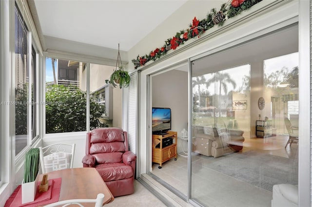 view of sunroom