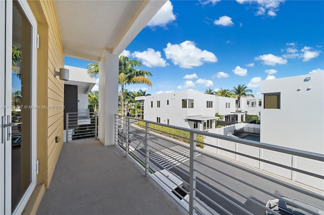 balcony featuring a residential view