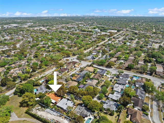 bird's eye view featuring a residential view