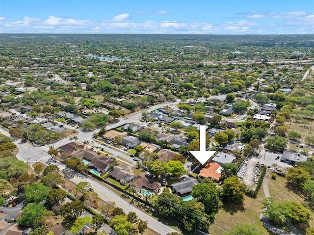 drone / aerial view featuring a residential view