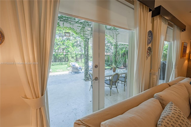 entryway with french doors