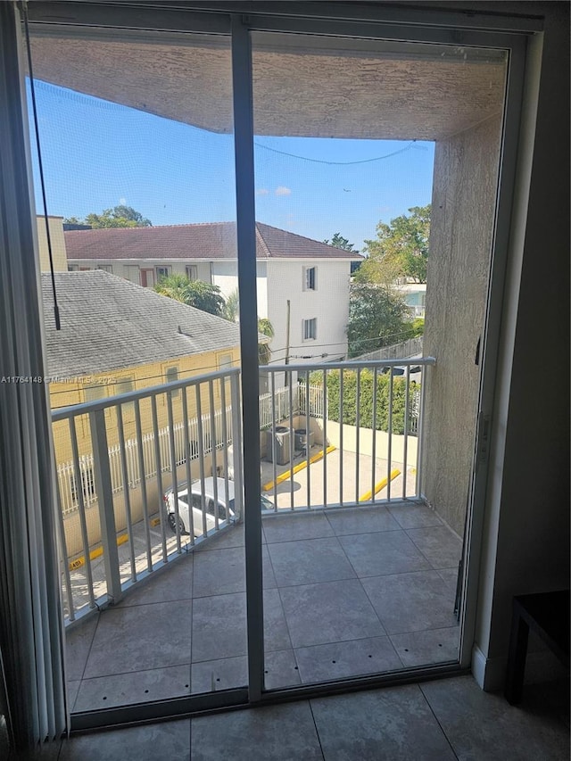 balcony with a residential view