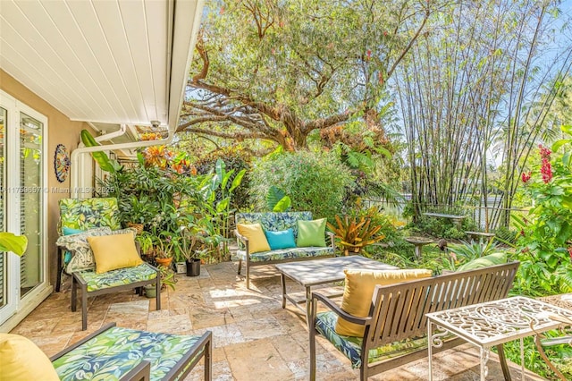 view of patio with outdoor lounge area