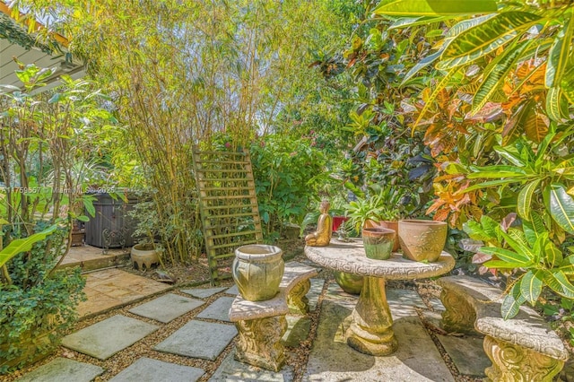 view of patio / terrace featuring fence