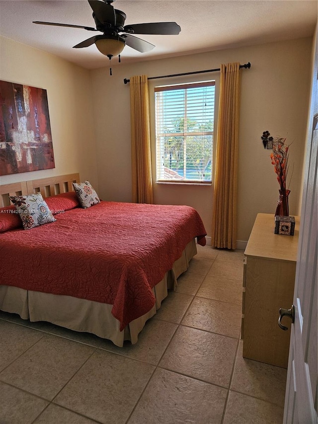 bedroom with ceiling fan