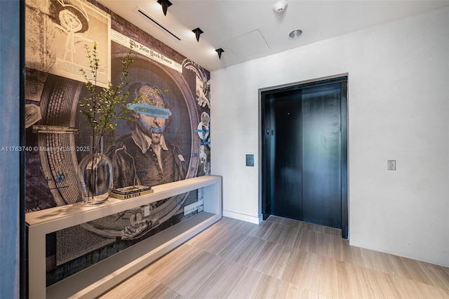 4701 N Meridian Ave Unit 603, Miami Beach, FL 33140 - hall featuring elevator and visible vents