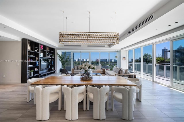 4701 N Meridian Ave Unit 603, Miami Beach, FL 33140 - dining area featuring visible vents and plenty of natural light
