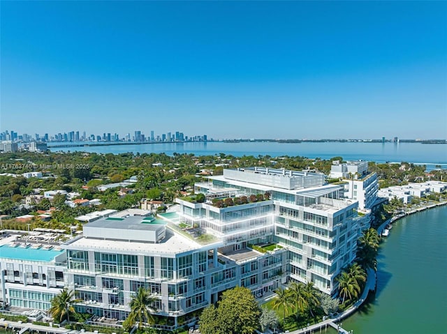 4701 N Meridian Ave Unit 603, Miami Beach, FL 33140 - birds eye view of property featuring a view of city and a water view