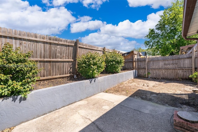 view of patio / terrace with a fenced backyard