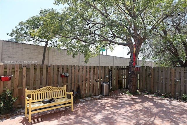 view of patio with fence