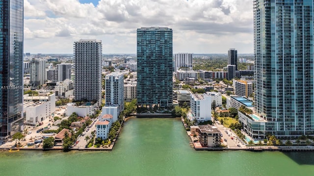 view of city featuring a water view