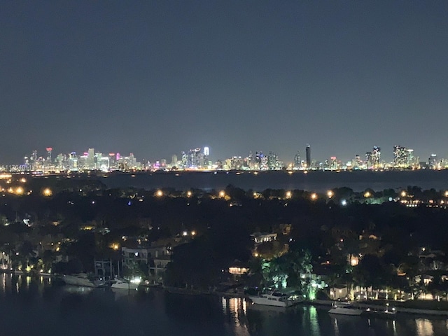 view of city with a water view