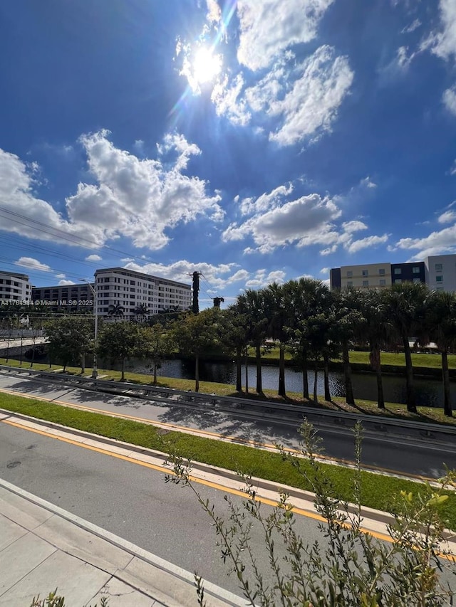 water view with a city view