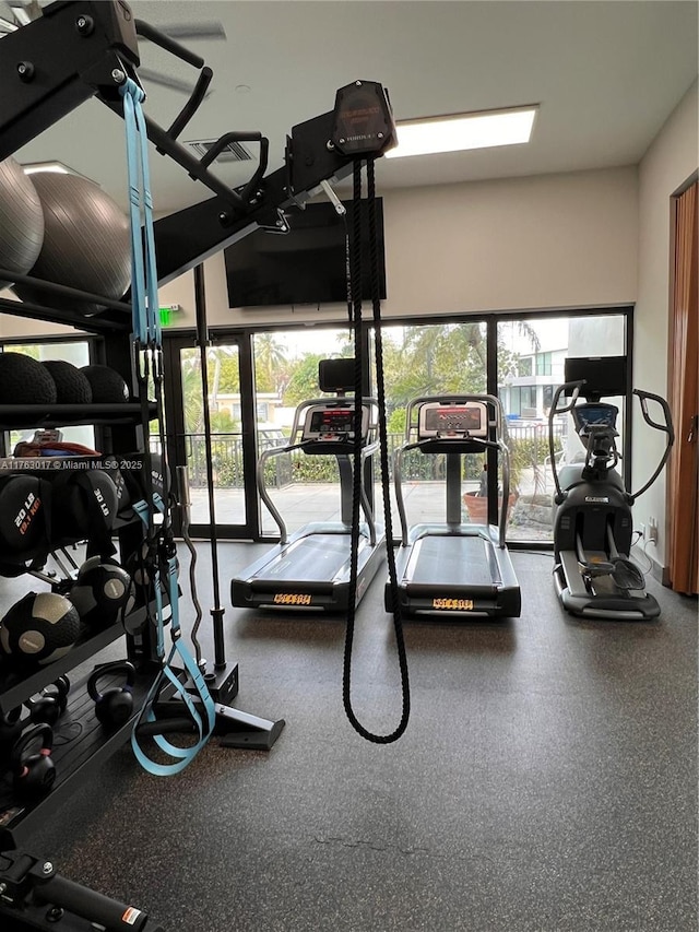 view of workout area