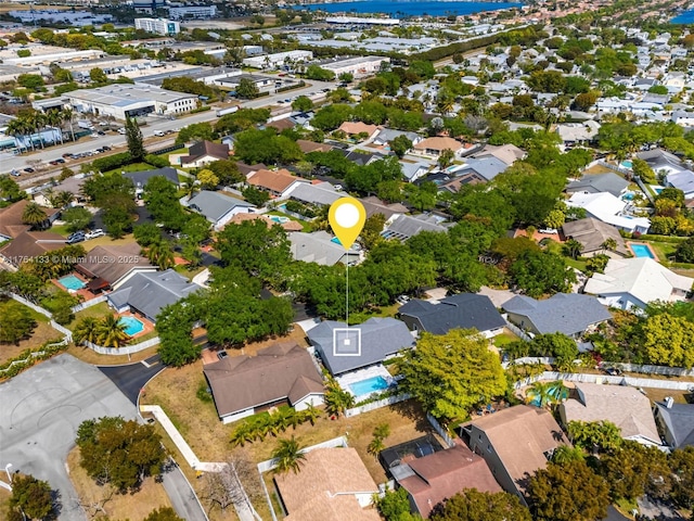 drone / aerial view featuring a residential view