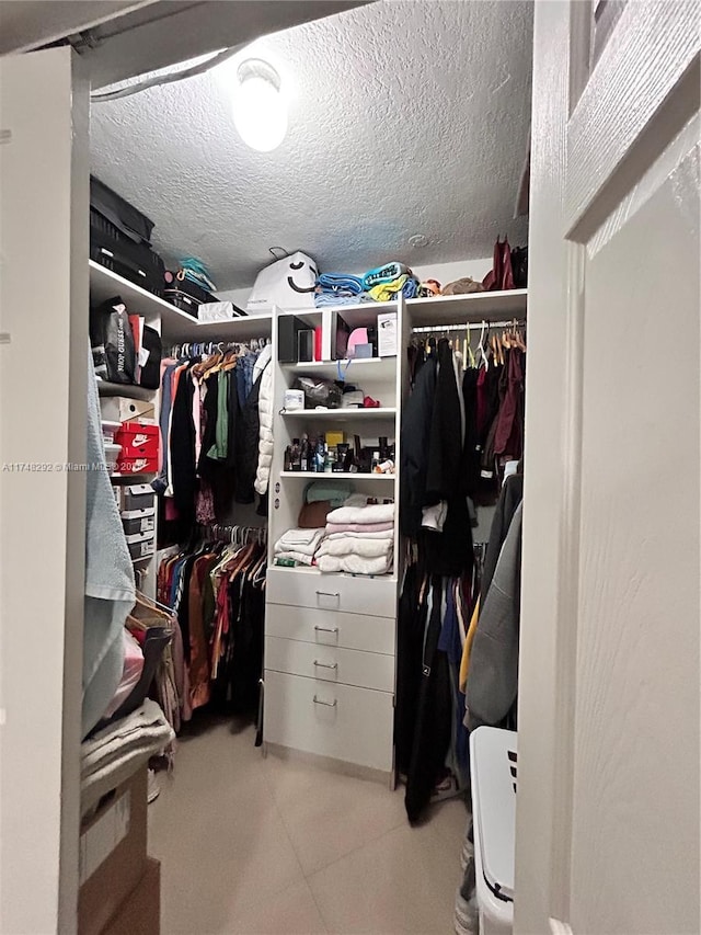 view of walk in closet